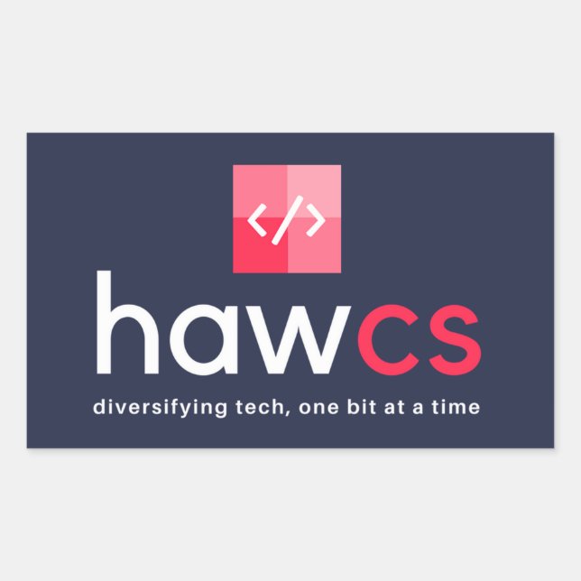 Sticker rectangulaire de la marine du Club HAWCS (Devant)