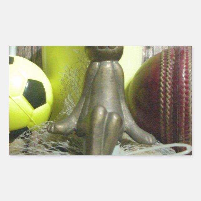 Sticker Rectangulaire De l'autre côté du Pitch & Crease : Football Crick (Devant)