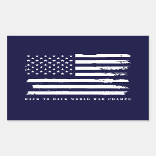 Sticker Rectangulaire De nouveau aux champions arrières de guerre
