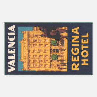 Sticker rectangulaire de Regina Hotel Valencia