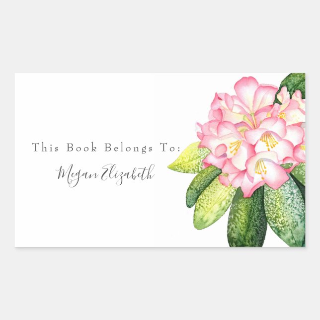 Sticker rectangulaire de Rhône rose (Devant)