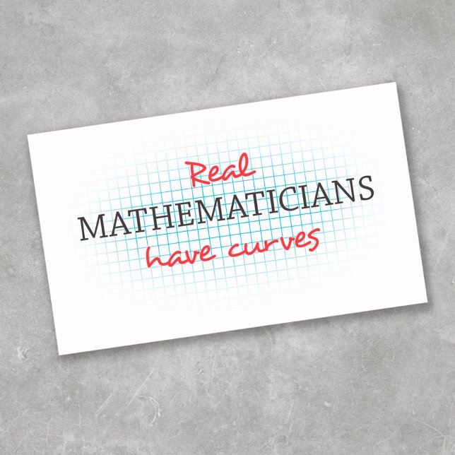 Sticker Rectangulaire De vrais mathématiciens ont des courbes | Blague d (Créateur téléchargé)