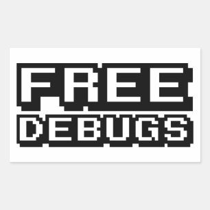 STICKER RECTANGULAIRE DEBUGS GRATUITS