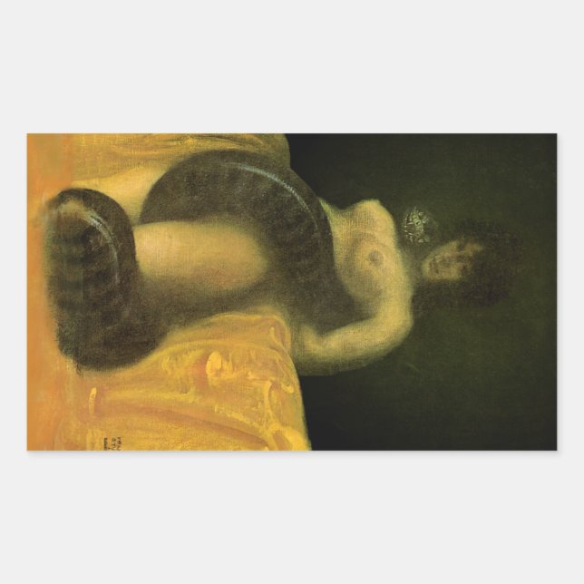 Sticker Rectangulaire Décal SnakeGrl (feuille de 4) (Devant)