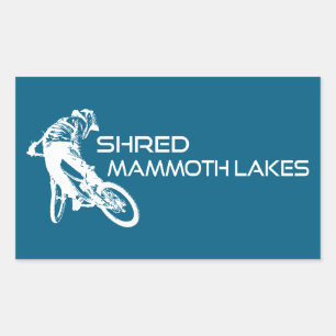 Sticker Rectangulaire Déchiqueter Mammoth Lakes Vélo de Montagne Califor