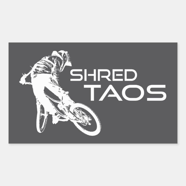 Sticker Rectangulaire Déchiqueter Taos Nouveau-Mexique VTT (Devant)