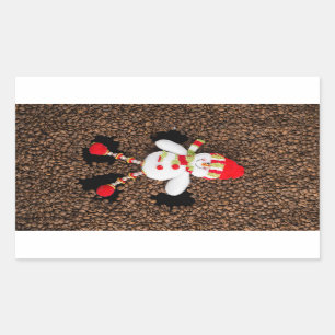 Sticker Rectangulaire Décor de Noël snowman