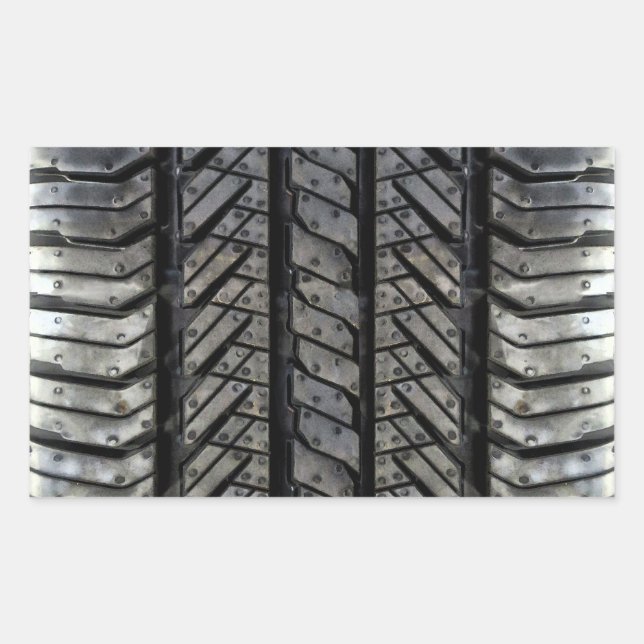 Sticker Rectangulaire Décor de style automobile en fil de fil en caoutch (Devant)