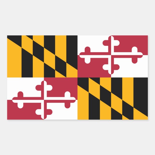 Sticker Rectangulaire Décor Design du drapeau de l'État du Maryland (Devant)