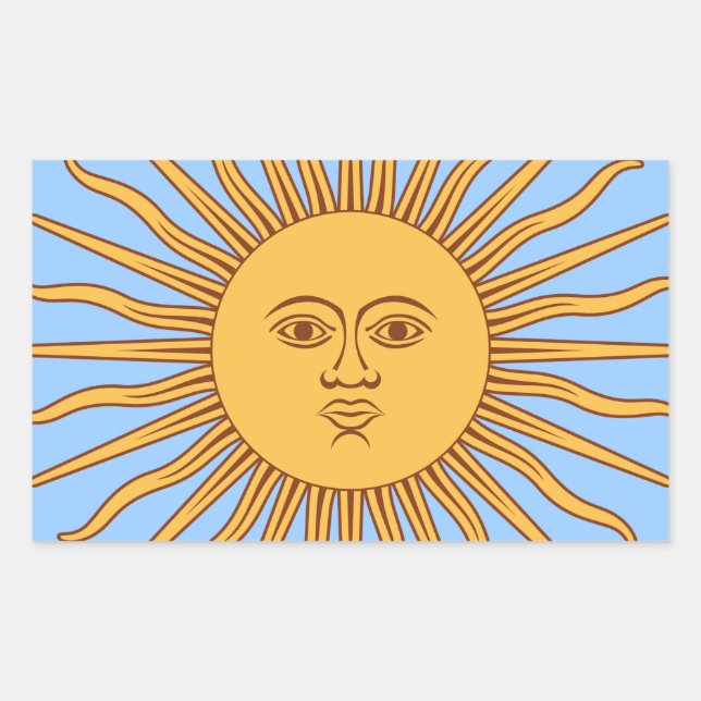 Sticker Rectangulaire Décor Icon Sun (Devant)