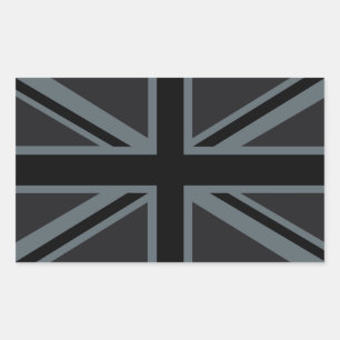 Sticker Rectangulaire Décor noir Union Jack British