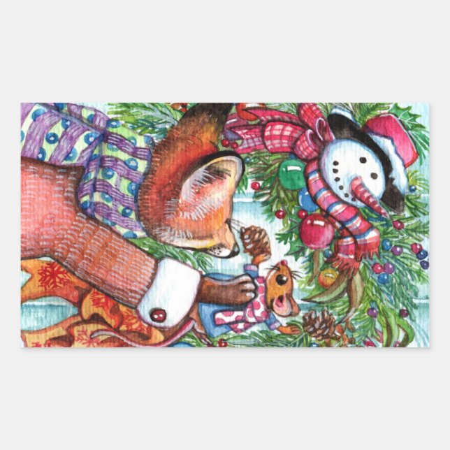 Sticker Rectangulaire Décoration des couronnes (Devant)