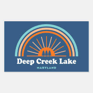 Sticker Rectangulaire Deep Creek Lake Maryland Rainbow
