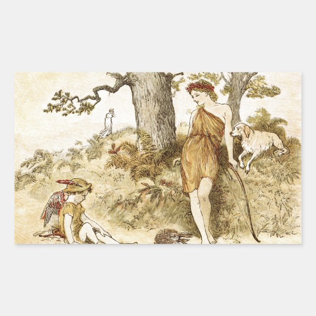 Sticker Rectangulaire Déesse Diana (Devant)