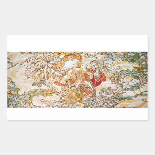 Sticker Rectangulaire Déesse florale