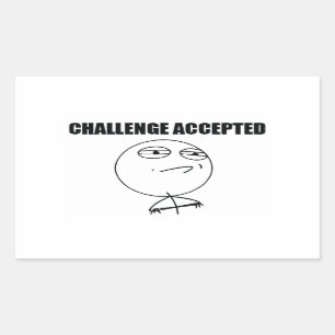 Sticker Rectangulaire Défi accepté