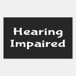 Sticker Rectangulaire déficient auditif
