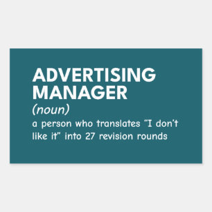 Sticker Rectangulaire Définition de Funny Marketing Manager