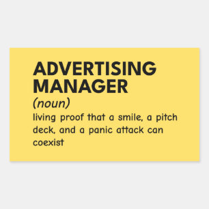 Sticker Rectangulaire Définition de Funny Marketing Manager