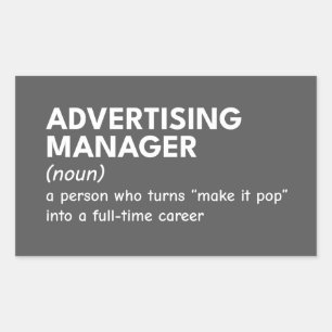 Sticker Rectangulaire Définition de Funny Marketing Manager