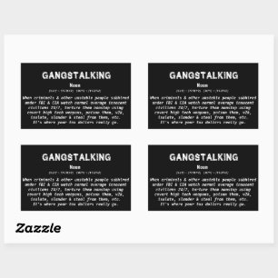 Sticker Rectangulaire Définition De Gangstalgie Sensibilisation Sarcasme