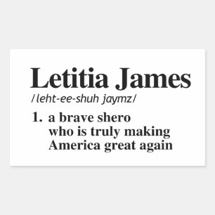 Sticker Rectangulaire Définition de Letitia James - Une héroïne courageu
