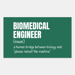 Sticker Rectangulaire Définition de l'ingénieur en conception biomédical