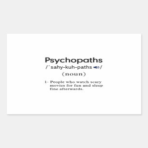 Sticker Rectangulaire définition de psychopathes amusants