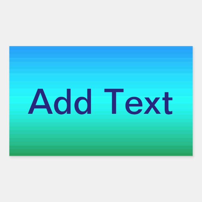 Sticker Rectangulaire Dégradé bleu et vert mer et ciel (Devant)