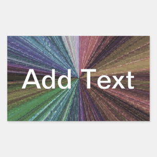 Sticker Rectangulaire Dégradé circulaire Terre arc-en-ciel