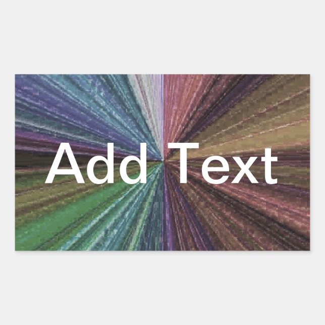 Sticker Rectangulaire Dégradé circulaire Terre arc-en-ciel (Devant)