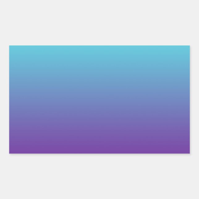 Sticker Rectangulaire Dégradé de fond simple Turquoise Bleu Violet (Devant)