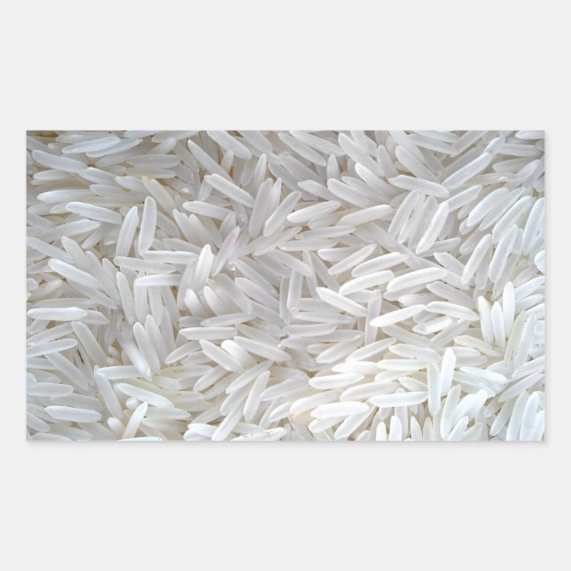Sticker Rectangulaire Délicieux riz (Devant)