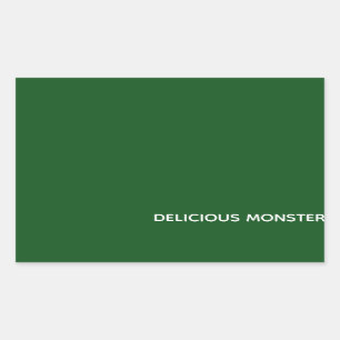 Sticker Rectangulaire Delicious Monster green color name