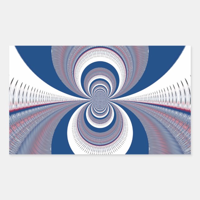 Sticker Rectangulaire Demi bleu (Devant)