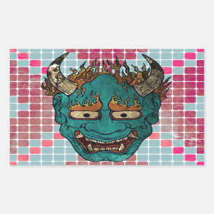 Sticker Rectangulaire Demon japonais