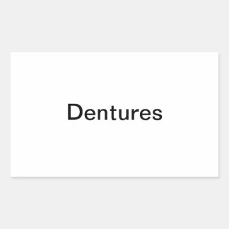 Sticker Rectangulaire Dentures Étiquette/