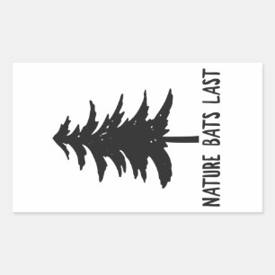 Sticker Rectangulaire Dernier de chauves-souris nature