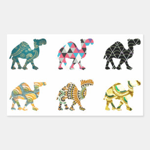 Sticker Rectangulaire Des dromadaires sympas