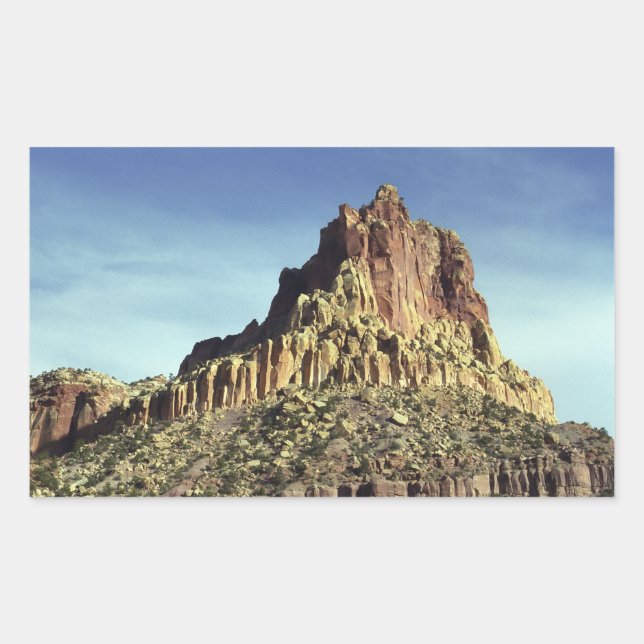 Sticker Rectangulaire Desert Rock Mountain Peak Paysage Photo (Devant)