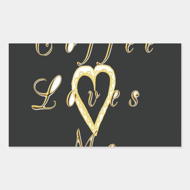 Sticker Rectangulaire Design crémeux pour les amateurs de café (Devant)