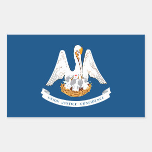 Sticker Rectangulaire Design de Louisiana State Flag