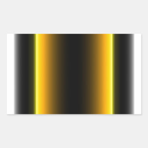 Sticker Rectangulaire Design noir et jaune