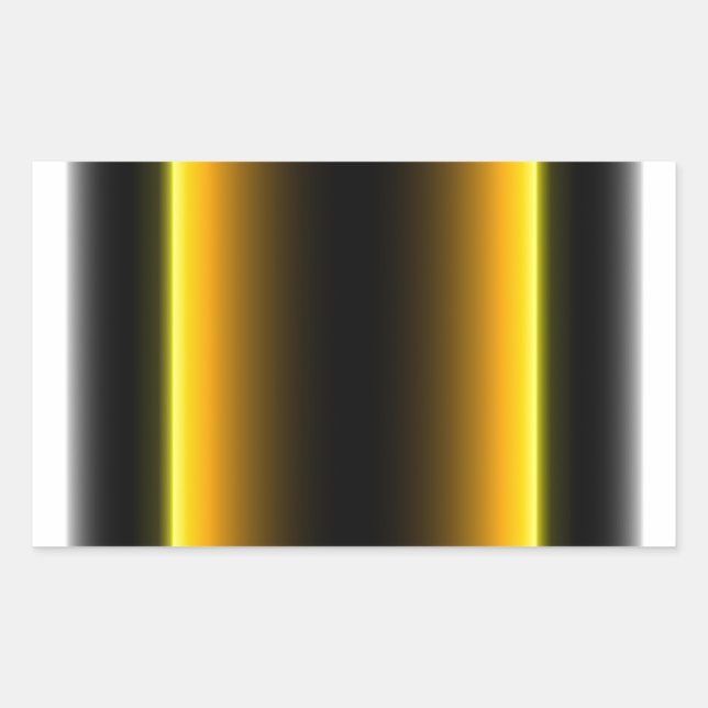 Sticker Rectangulaire Design noir et jaune (Devant)