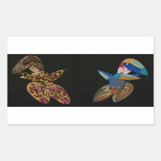 Sticker Rectangulaire "design original" "Pinceaux adolescents" autocolla