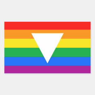 Sticker Rectangulaire Design triangle gay pride