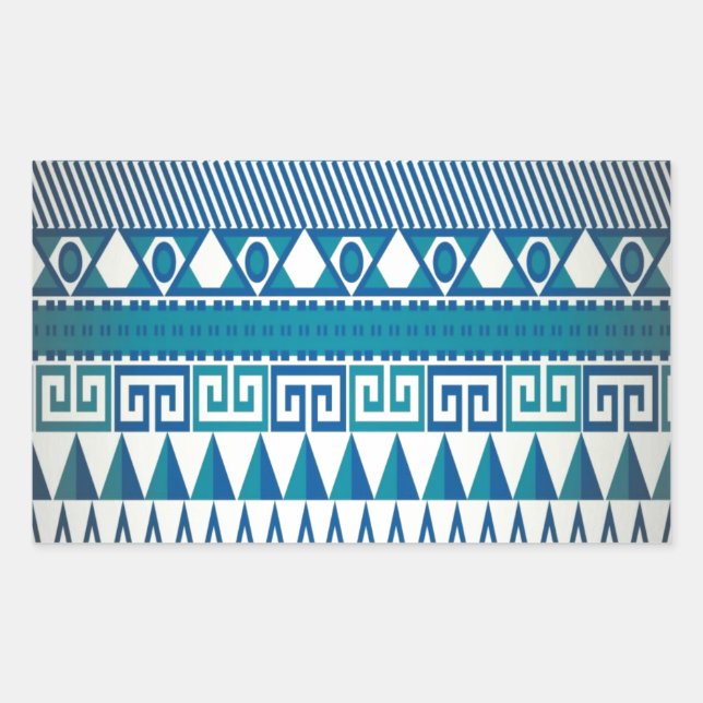 Sticker Rectangulaire Design Vintage classique Art aztèque (Devant)