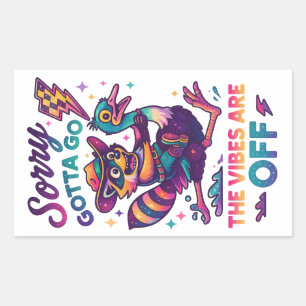 Sticker Rectangulaire Désolé, Allez...