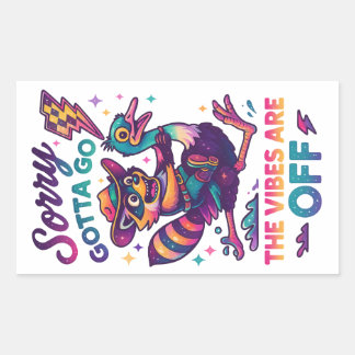 Sticker Rectangulaire Désolé, Allez...