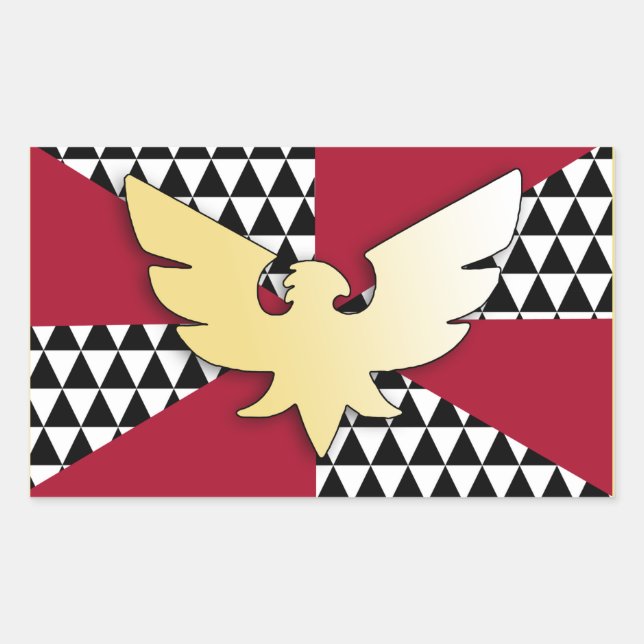 Sticker Rectangulaire Dessiner l'indicateur de la fierté (Devant)